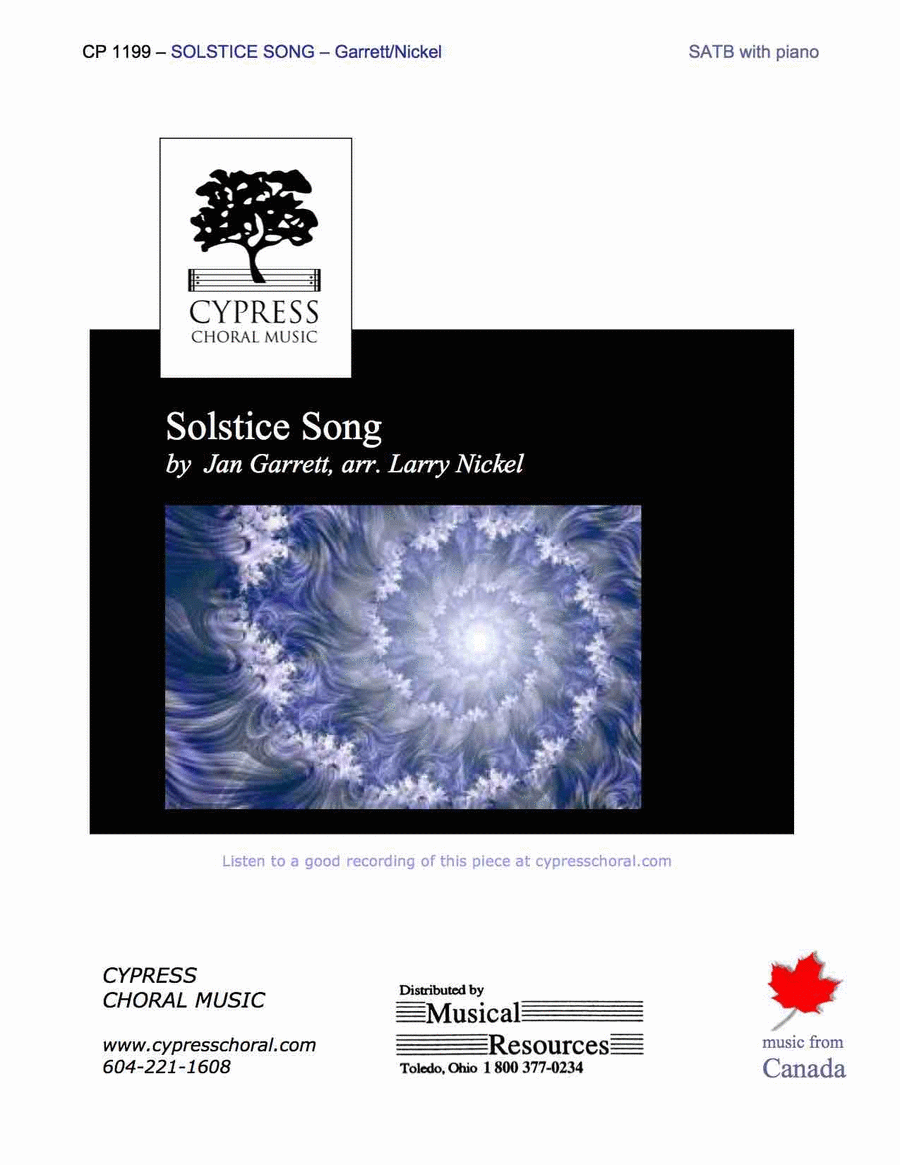 Solstice Song 4-Part scores gallery preview page 1
