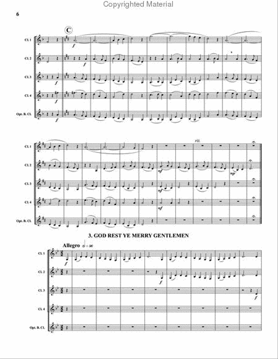 Holiday Collection I Holiday Collection I Clarinet Quartet scores gallery preview page 4