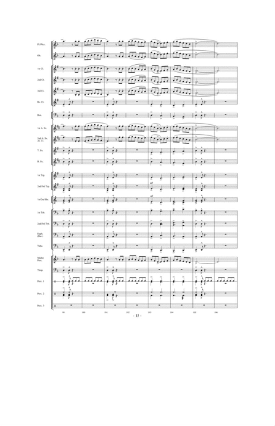 Dragons Fly on the Winds of Time Concert Band scores gallery preview page 14