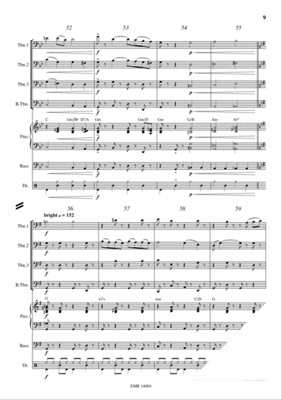 Swanee Trombone Quartet scores gallery preview page 9