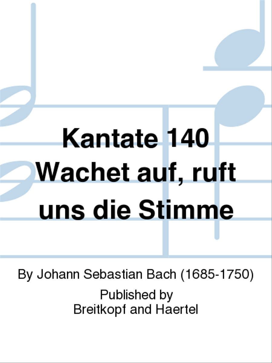 Cantata BWV 140 “Sleepers wake! loud sounds the warning” STB scores gallery preview page 1