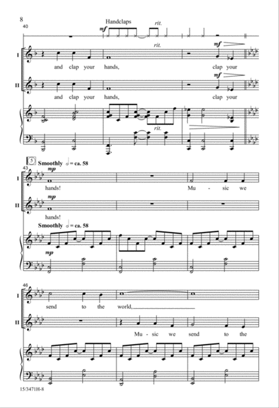 Clap and Sing, Join Together! 2-Part scores gallery preview page 8