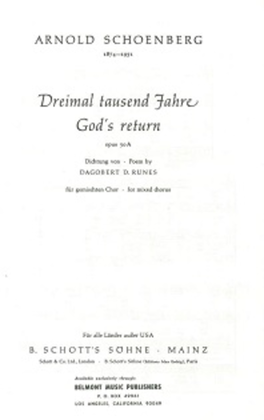 Book cover for Dreimal tausend Jahre, Op. 50a