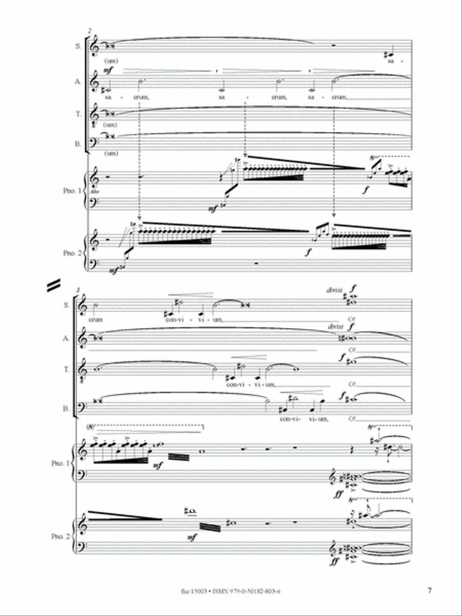 O Sacrum Convivium - four new scenes Choir scores gallery preview page 2