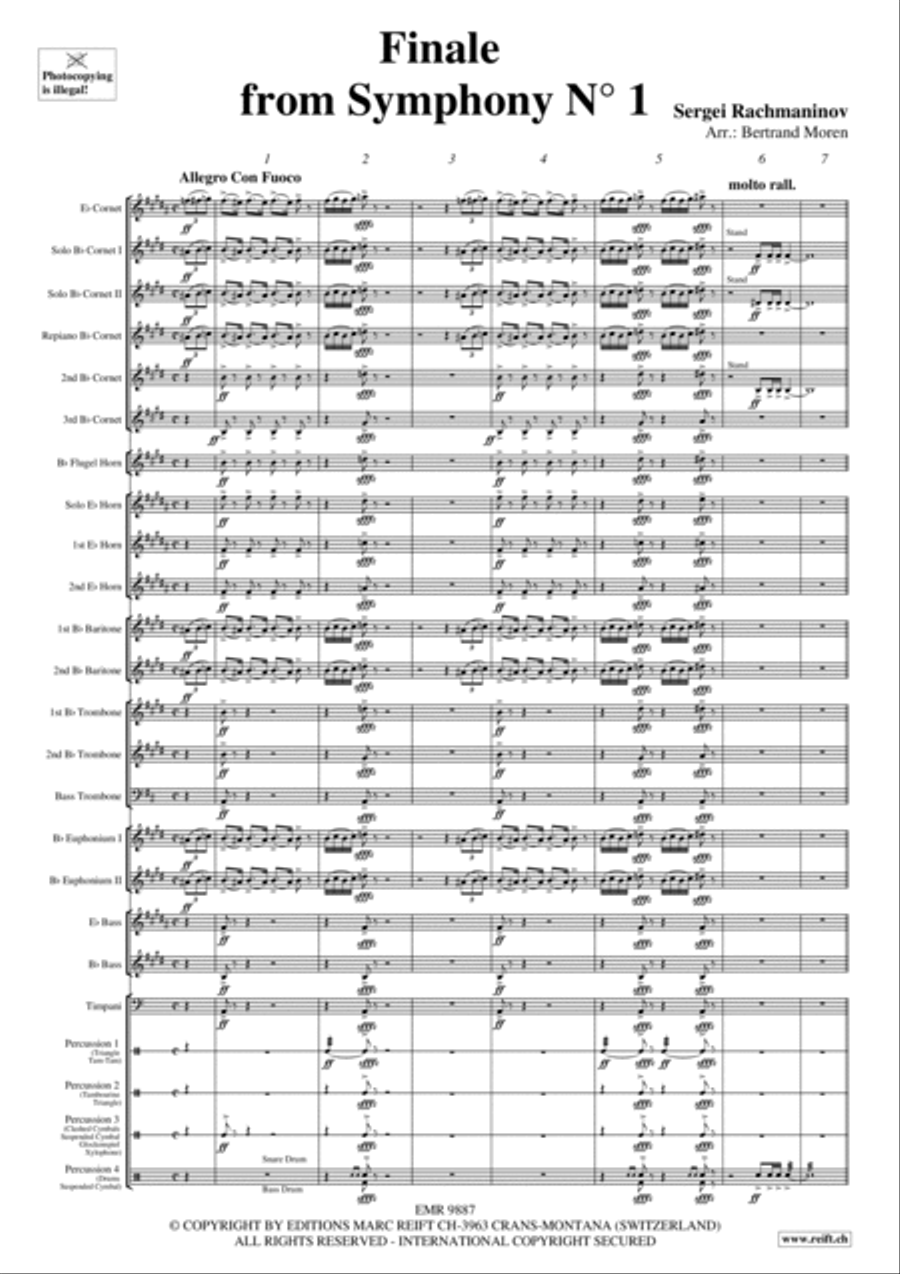Finale from Symphony No. 1 Brass Band scores gallery preview page 3