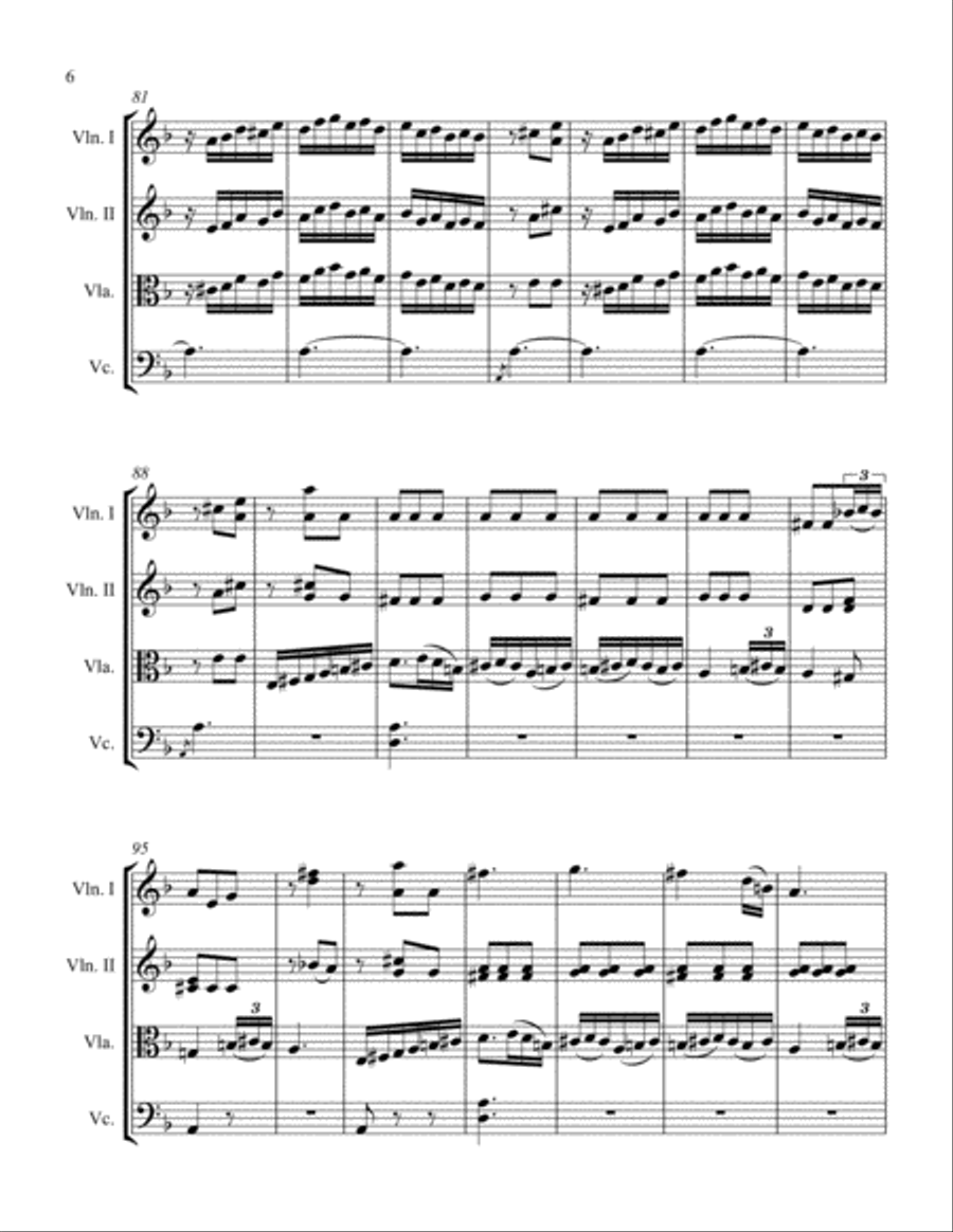 Sous le Palmier String Quartet scores gallery preview page 6