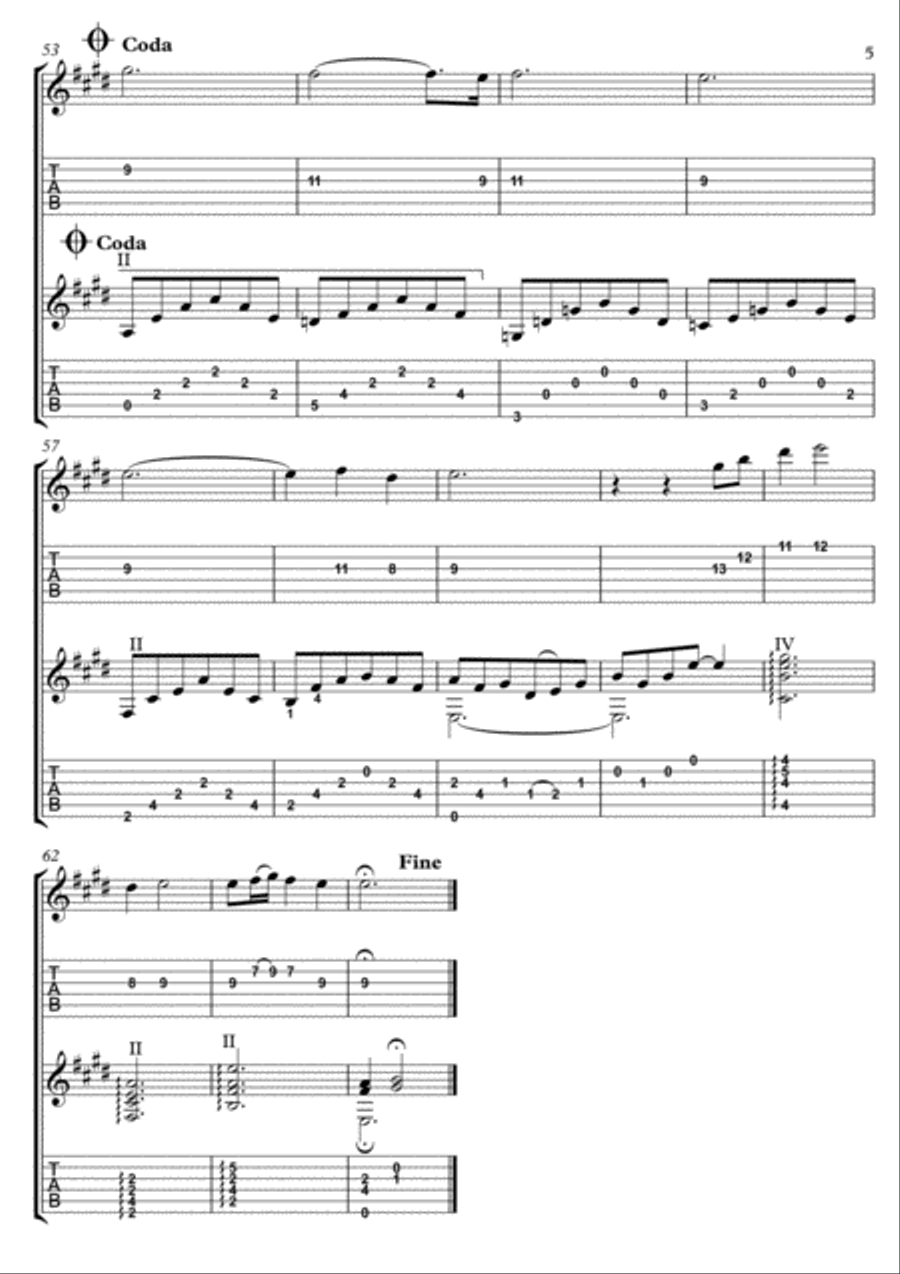 Cavatina Guitar scores gallery preview page 5