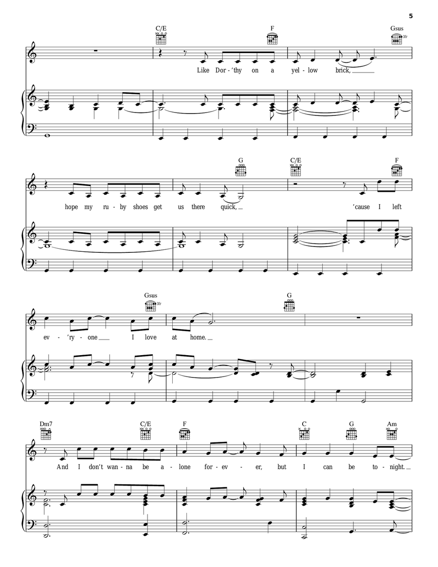Gypsy Gypsy Piano, Vocal, Guitar scores gallery preview page 5