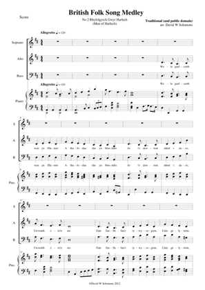 Rhyfelgyrch Gwŷr Harlech for SAB choir and piano