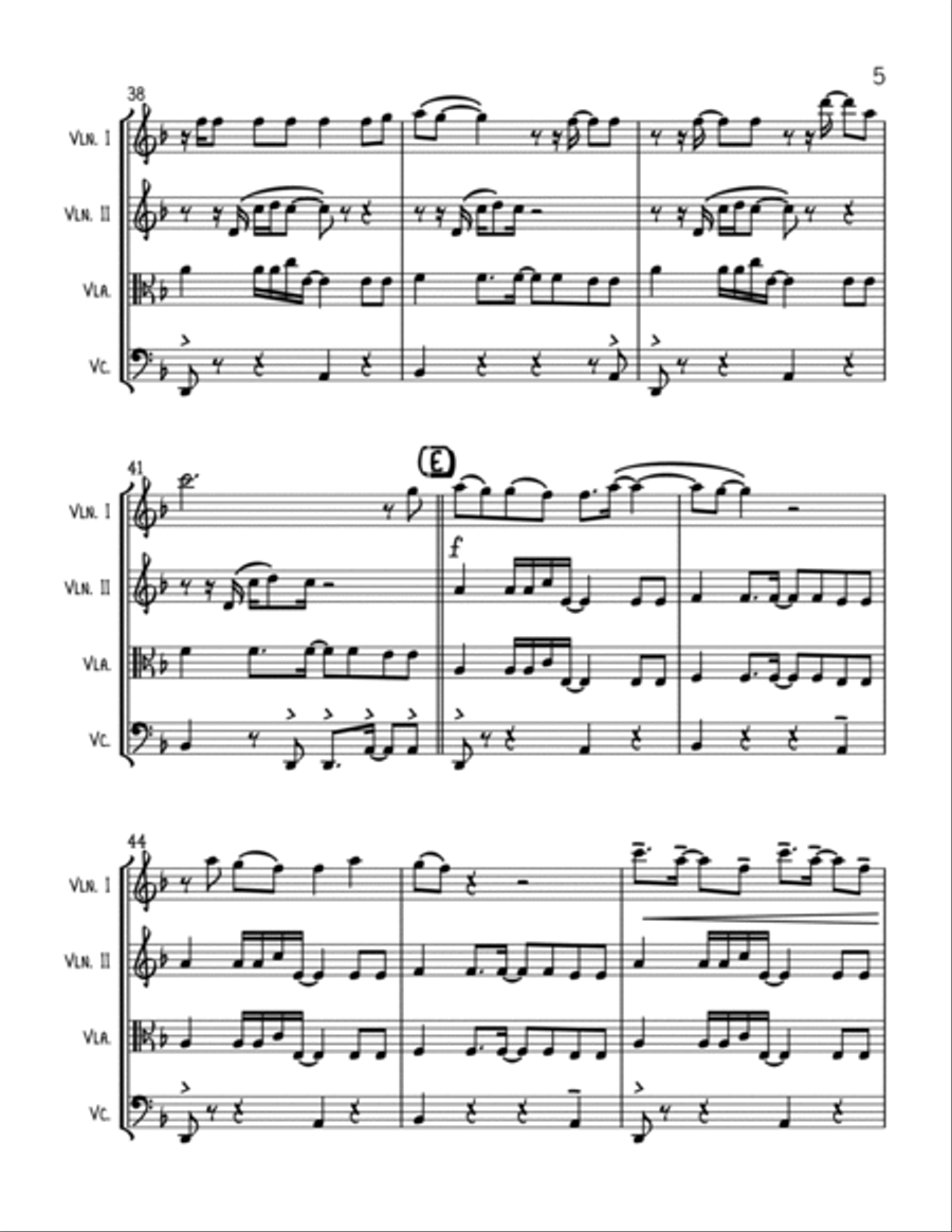 Show Me Love String Quartet scores gallery preview page 5