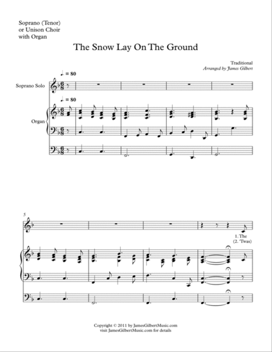 The Snow Lay On The Ground Vocal Duet scores gallery preview page 3