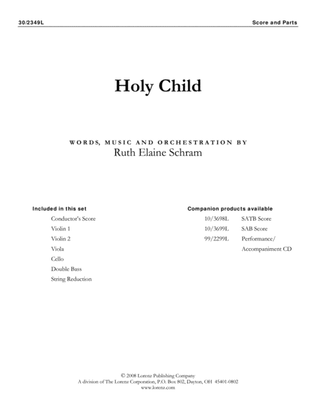 Book cover for Holy Child - String Orchestra Score and Parts