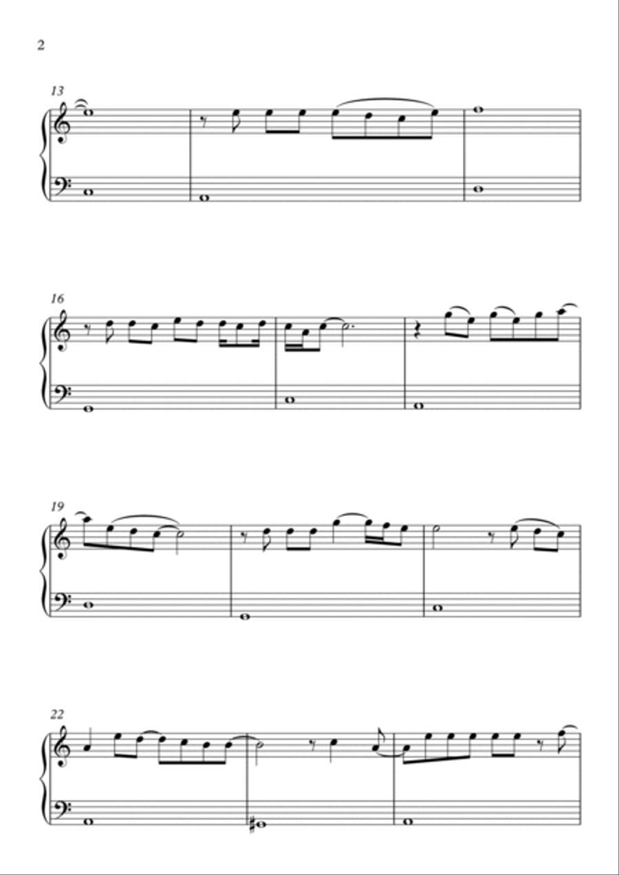 Flowers Flowers Easy Piano scores gallery preview page 2