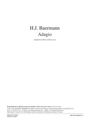 Book cover for Adagio, opus 23