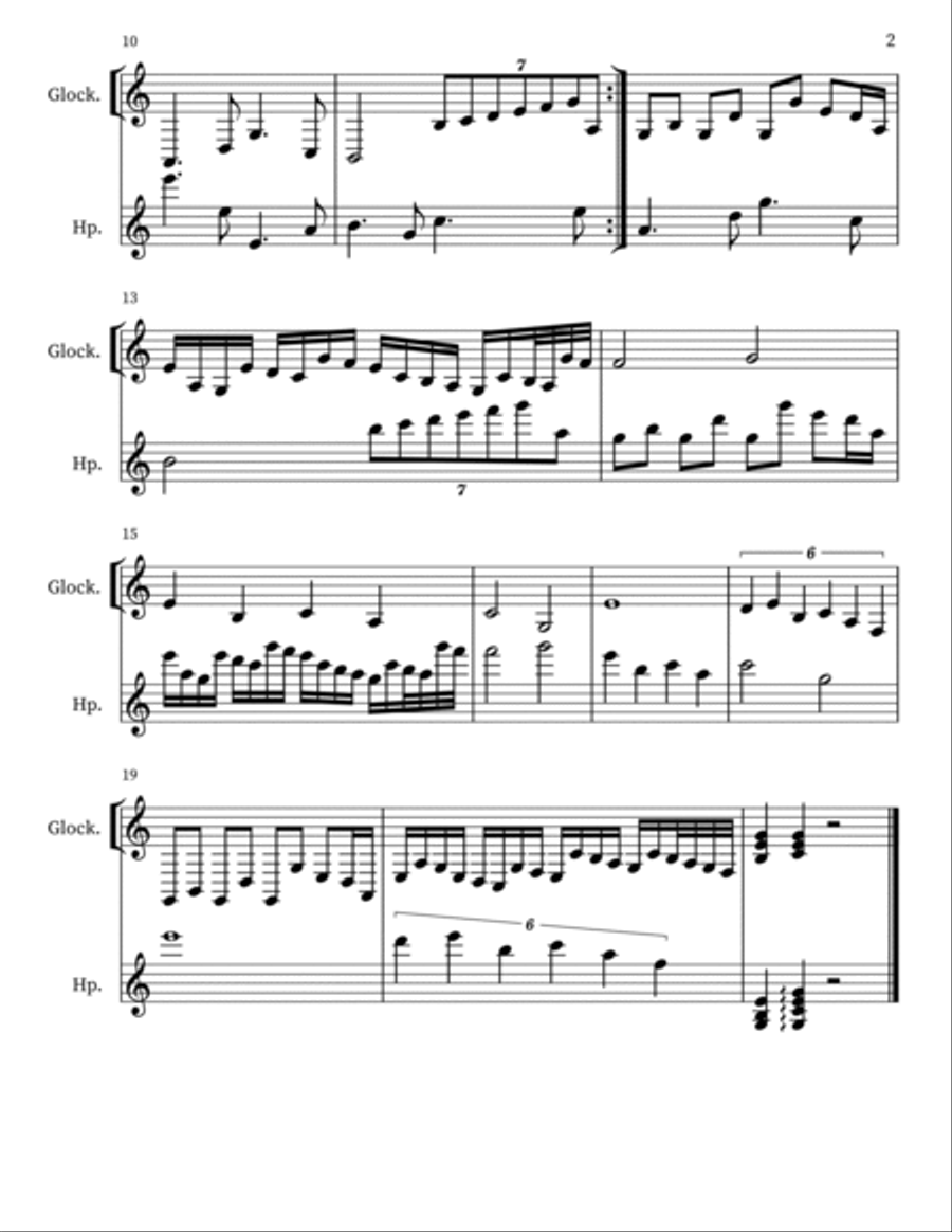 Z 179 for Glockenspiel & Harp Glockenspiel scores gallery preview page 2