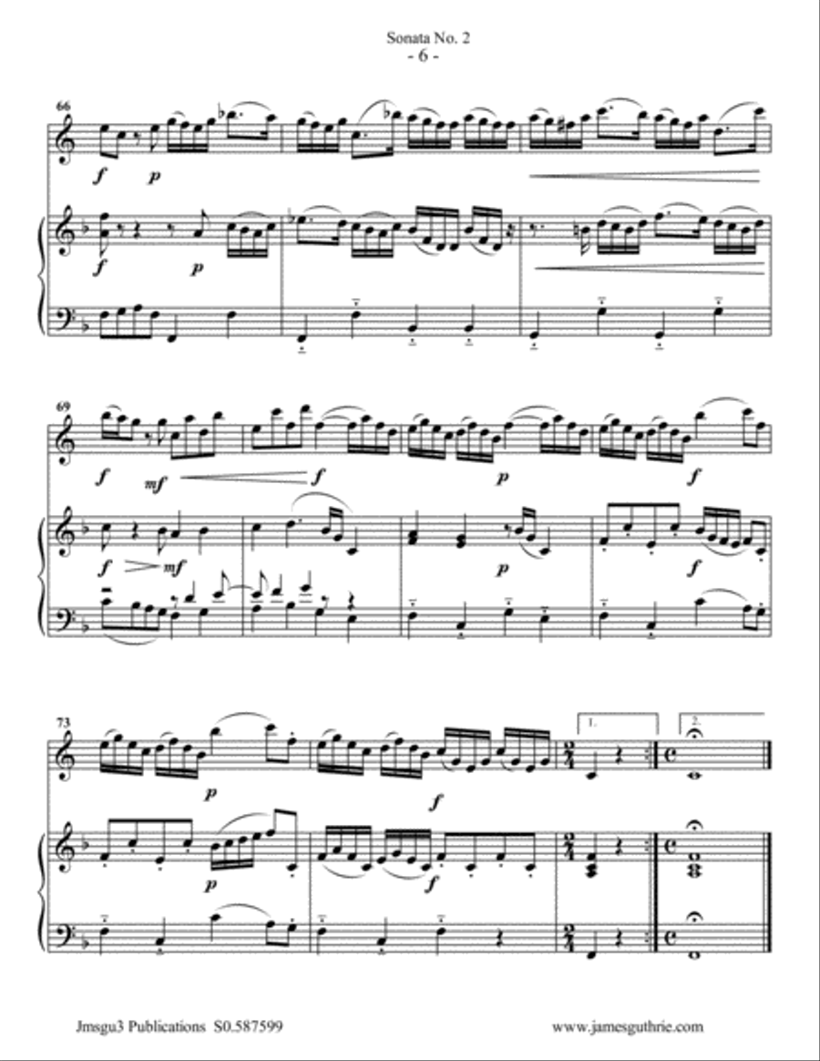 Vivaldi: Sonata No. 2 for English Horn & Piano English Horn scores gallery preview page 6