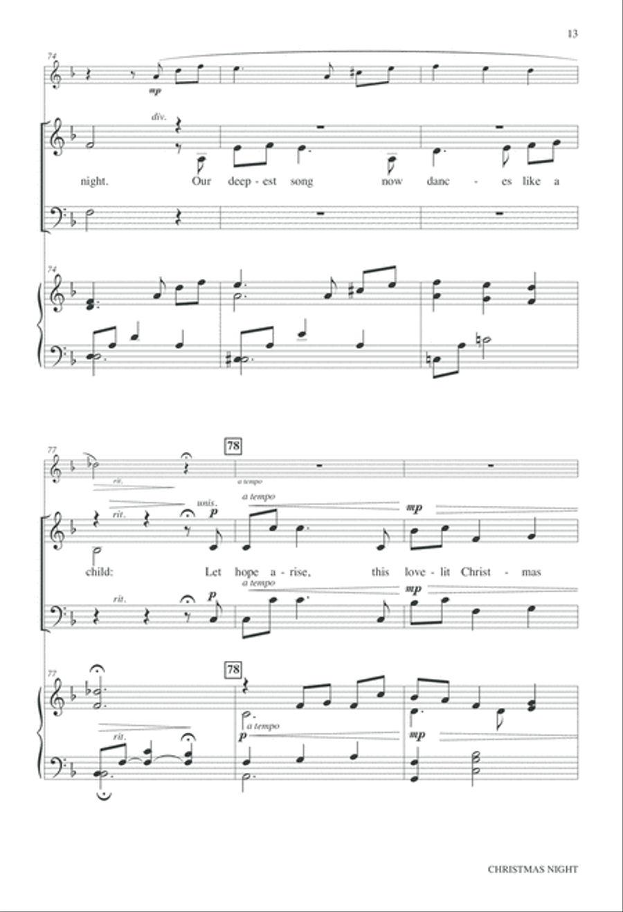 Christmas Night 4-Part scores gallery preview page 13