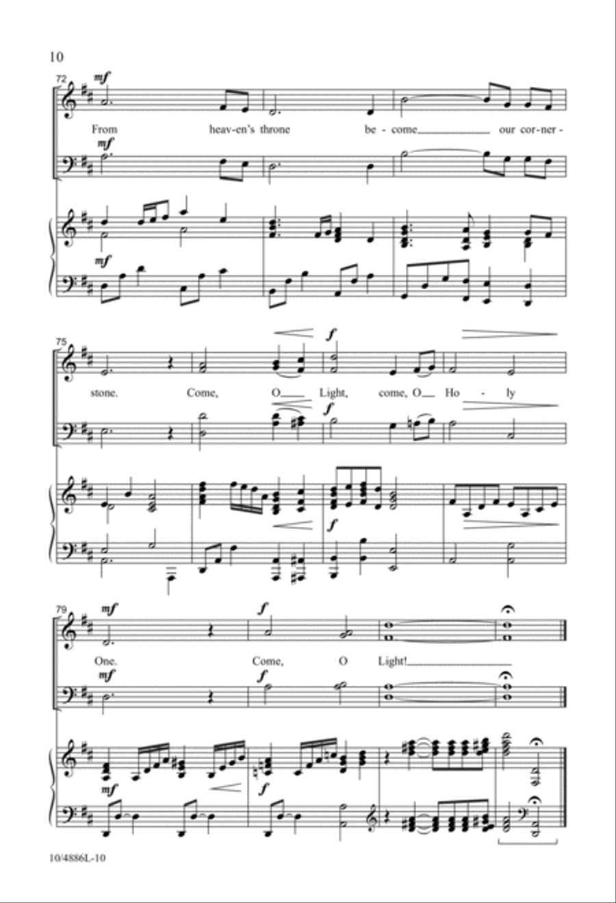 Come, O Light, Come, Holy One 4-Part scores gallery preview page 10