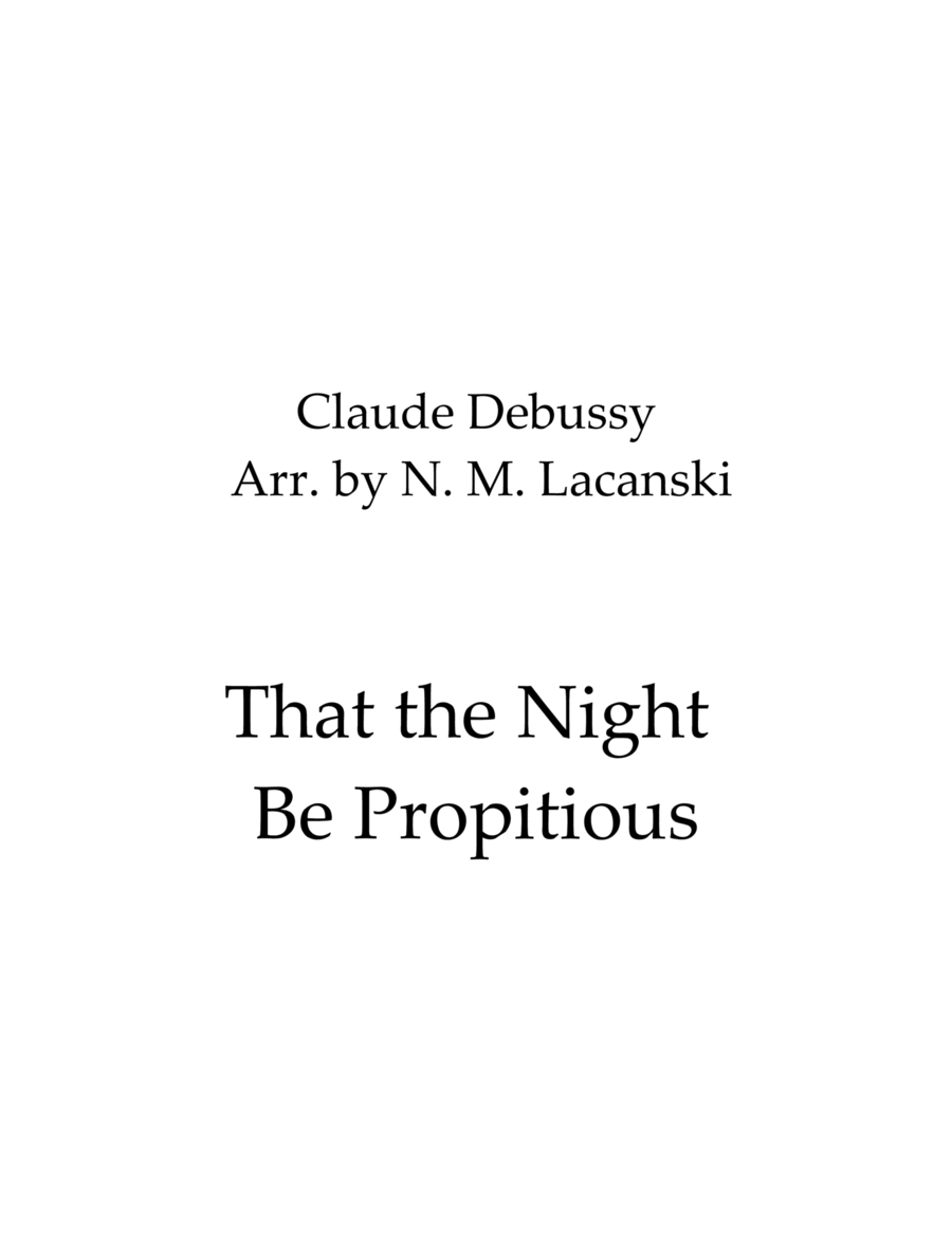 That the Night Be Propitious String Quartet scores gallery preview page 1