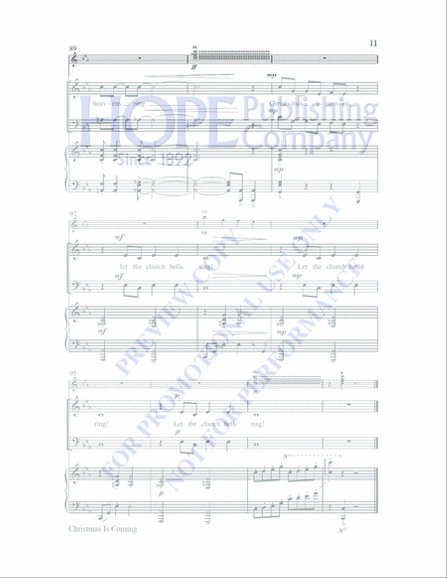 Christmas Is Coming Choir scores gallery preview page 10