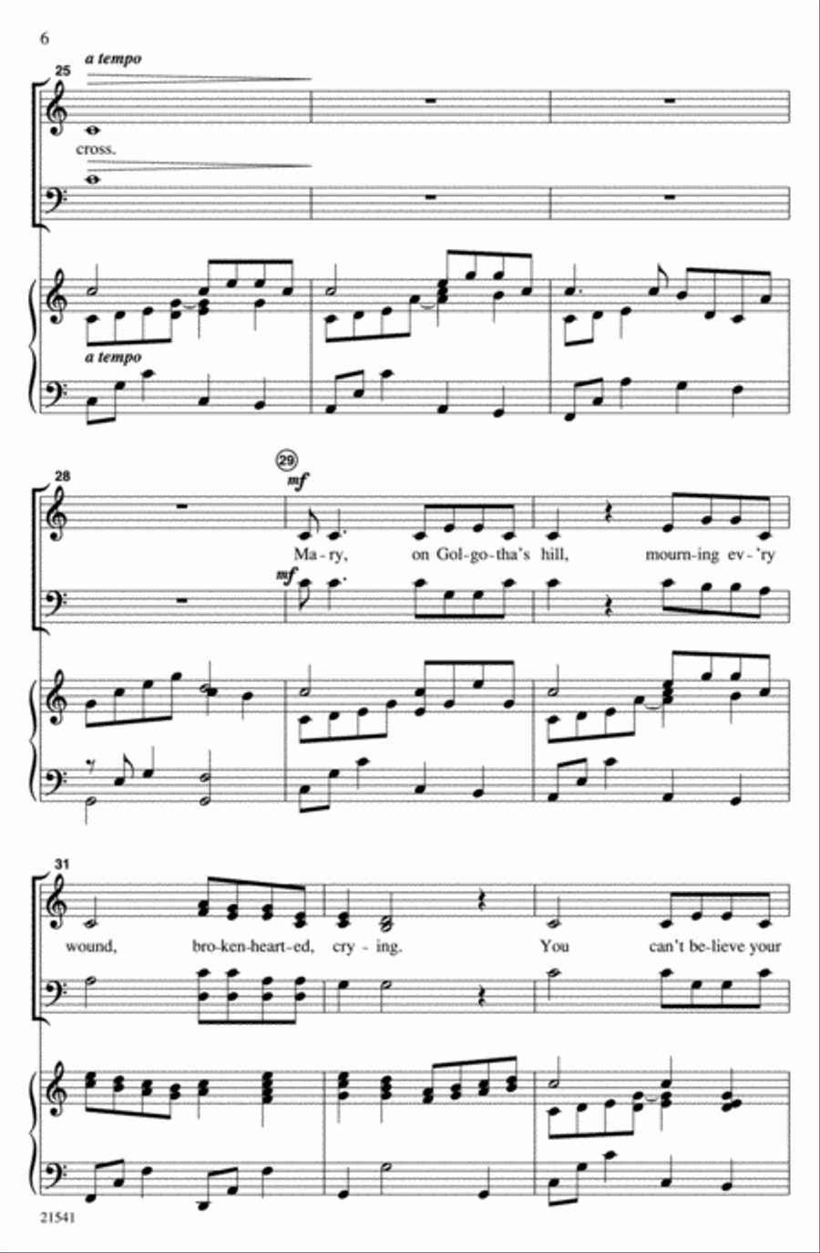Face the Cross 4-Part scores gallery preview page 6