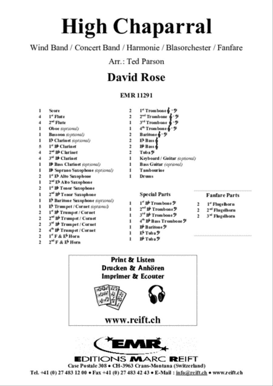 High Chaparral Concert Band scores gallery preview page 2