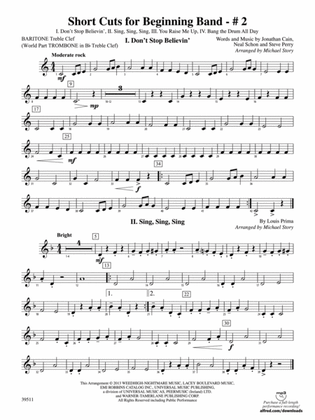 Short Cuts for Beginning Band -- #2: Baritone T.C.