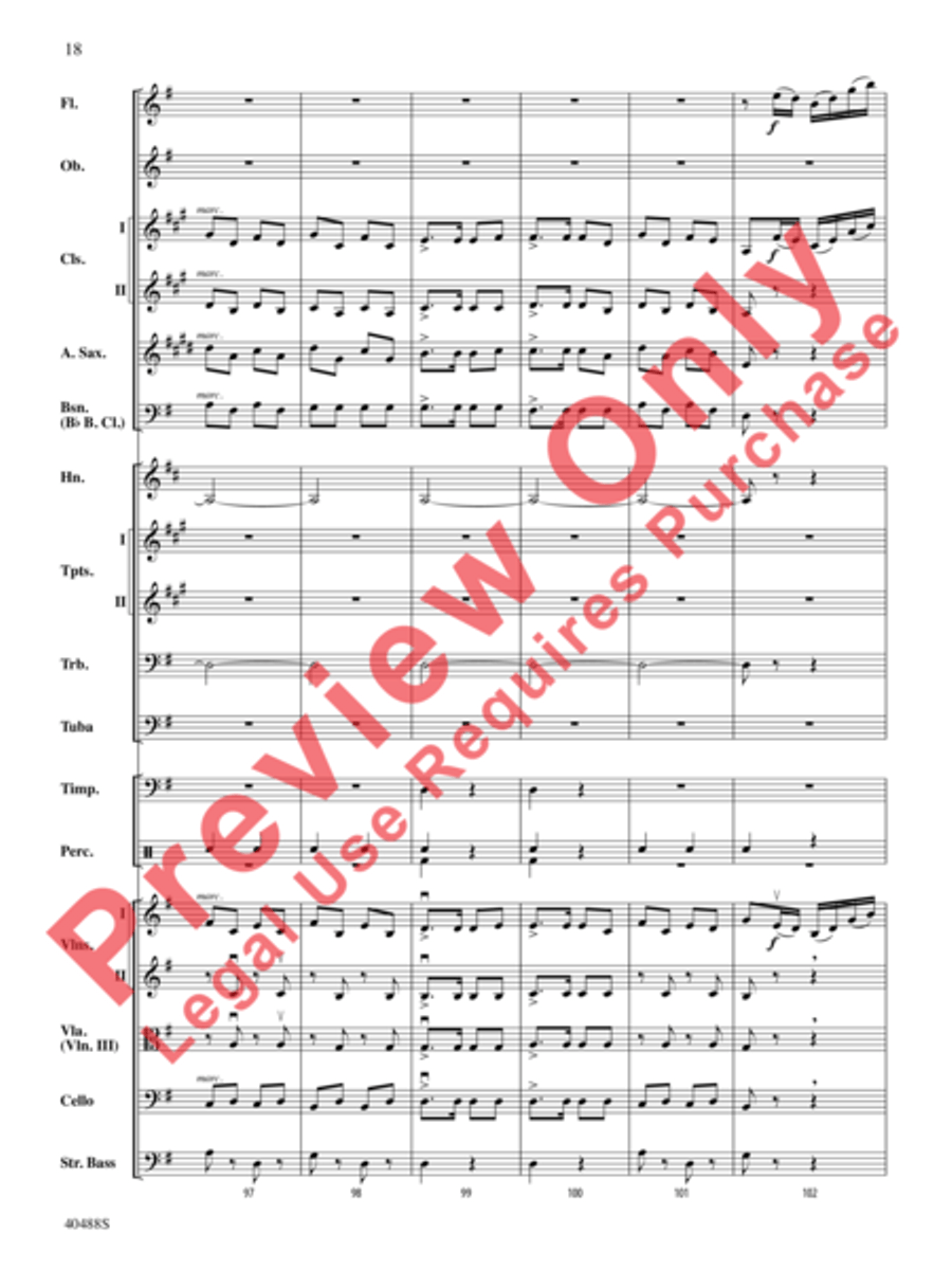 Overture to Die Fledermaus Full Orchestra scores gallery preview page 19