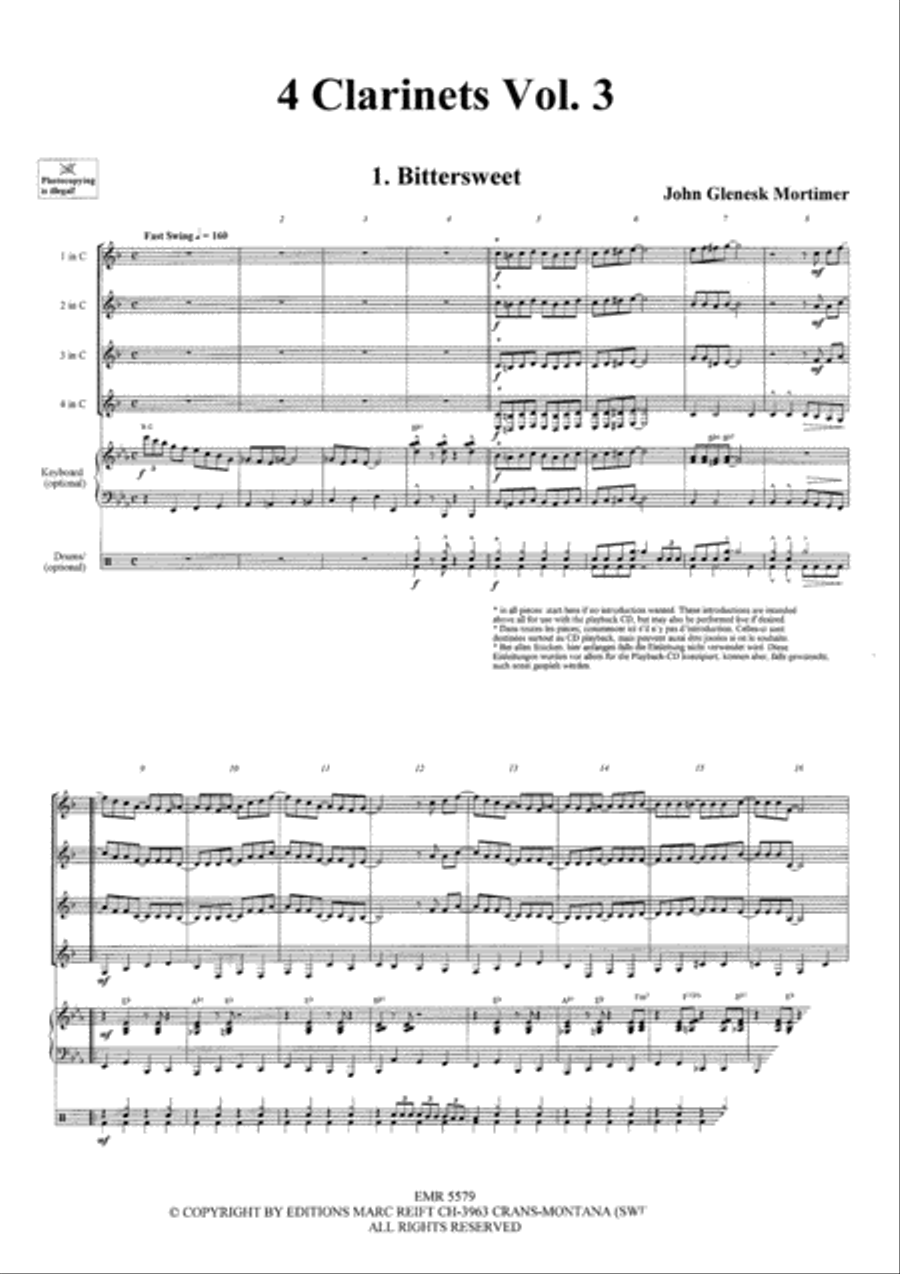 Quartets Volume 3 Clarinet scores gallery preview page 3