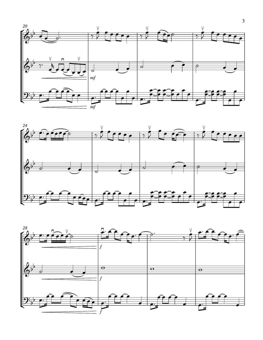 Say You Won't Let Go String Trio scores gallery preview page 3