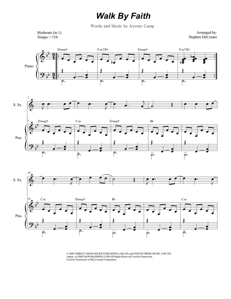 Walk By Faith Woodwind Duet scores gallery preview page 1