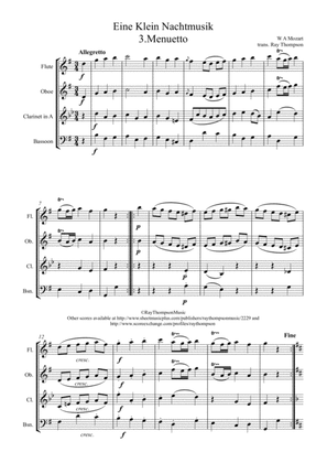 Mozart: Serenade No.13 in G "Eine Kleine Nachtmusik" K525 Mvt.III Menuetto and Trio - wind quartet