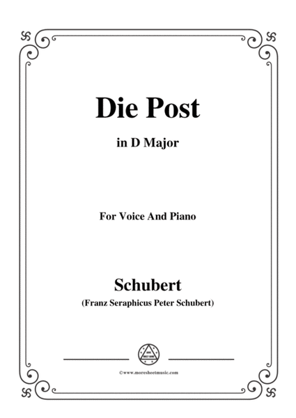 Schubert-Die Post,from 'Winterreise',Op.89(D.911) No.13,in D Major,for Voice&Piano image number null