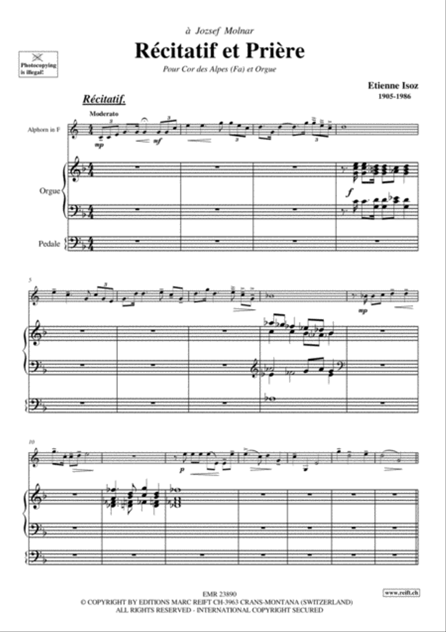 Recitatif et Priere Recitatif et Priere Organ scores gallery preview page 3