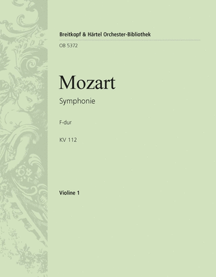 Book cover for Symphony [No. 13] in F major K. 112