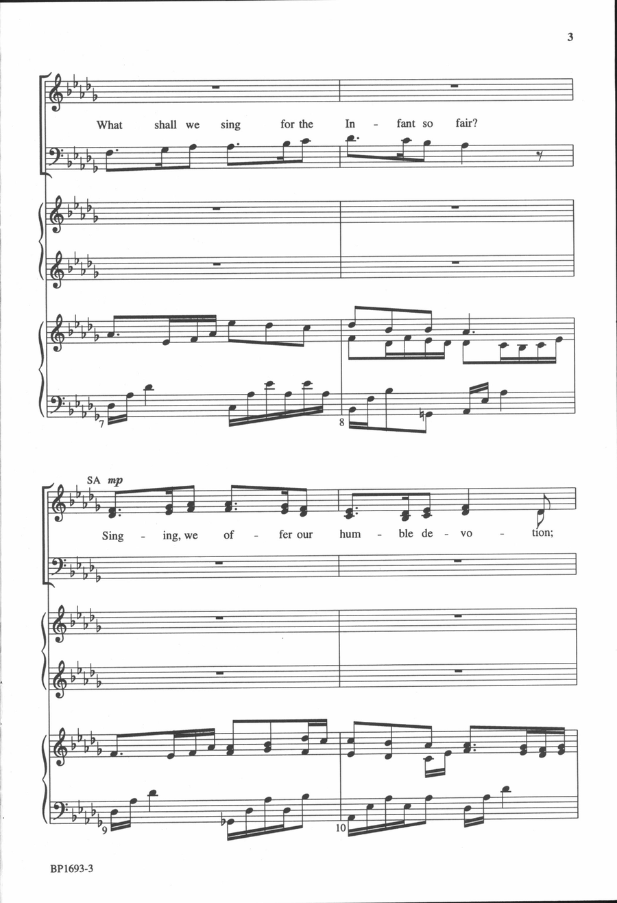 What Shall We Sing for the Child? - SATB 4-Part scores gallery preview page 3