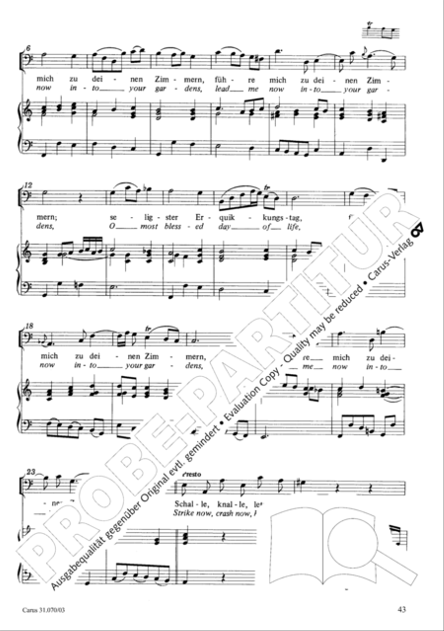 Watch now, praying, praying, watch now (Wachet! betet! betet! wachet!) 4-Part scores gallery preview page 47