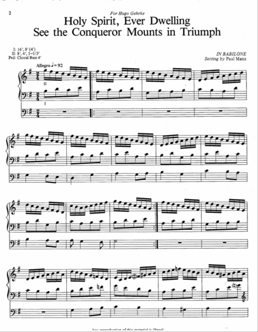 Improvisations for Pentecost and Trinity Sunday Organ scores gallery preview page 2