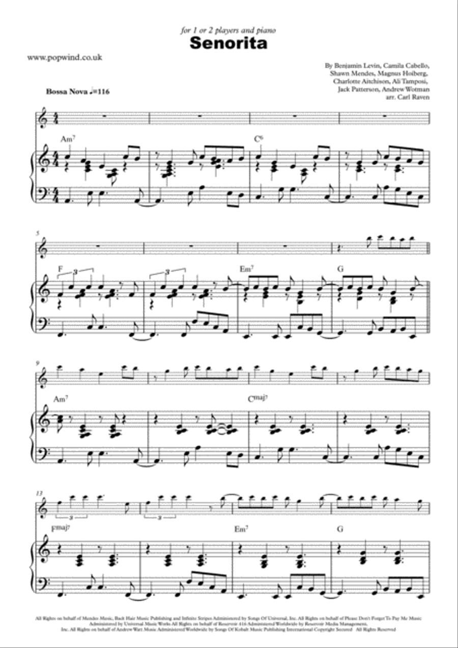 Senorita Senorita Woodwind Ensemble scores gallery preview page 2