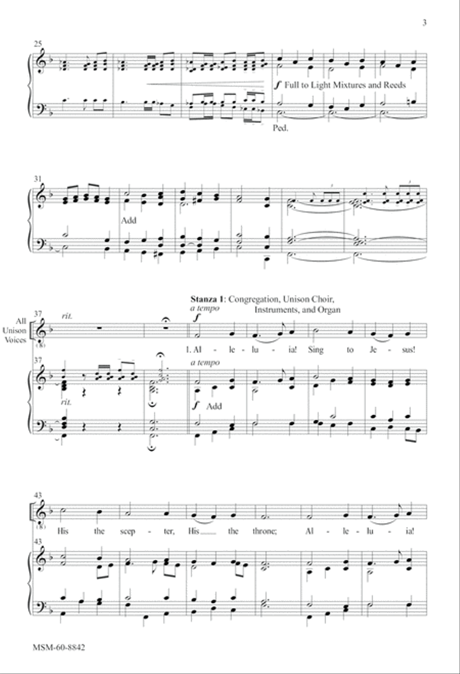 Alleluia! Sing to Jesus Alleluia! Sing to Jesus 4-Part scores gallery preview page 3