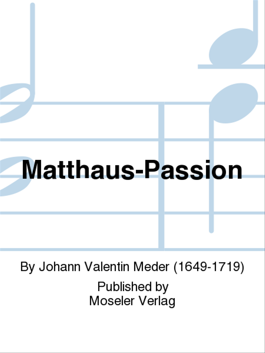 Matthaus-Passion Matthaus-Passion TB scores gallery preview page 1