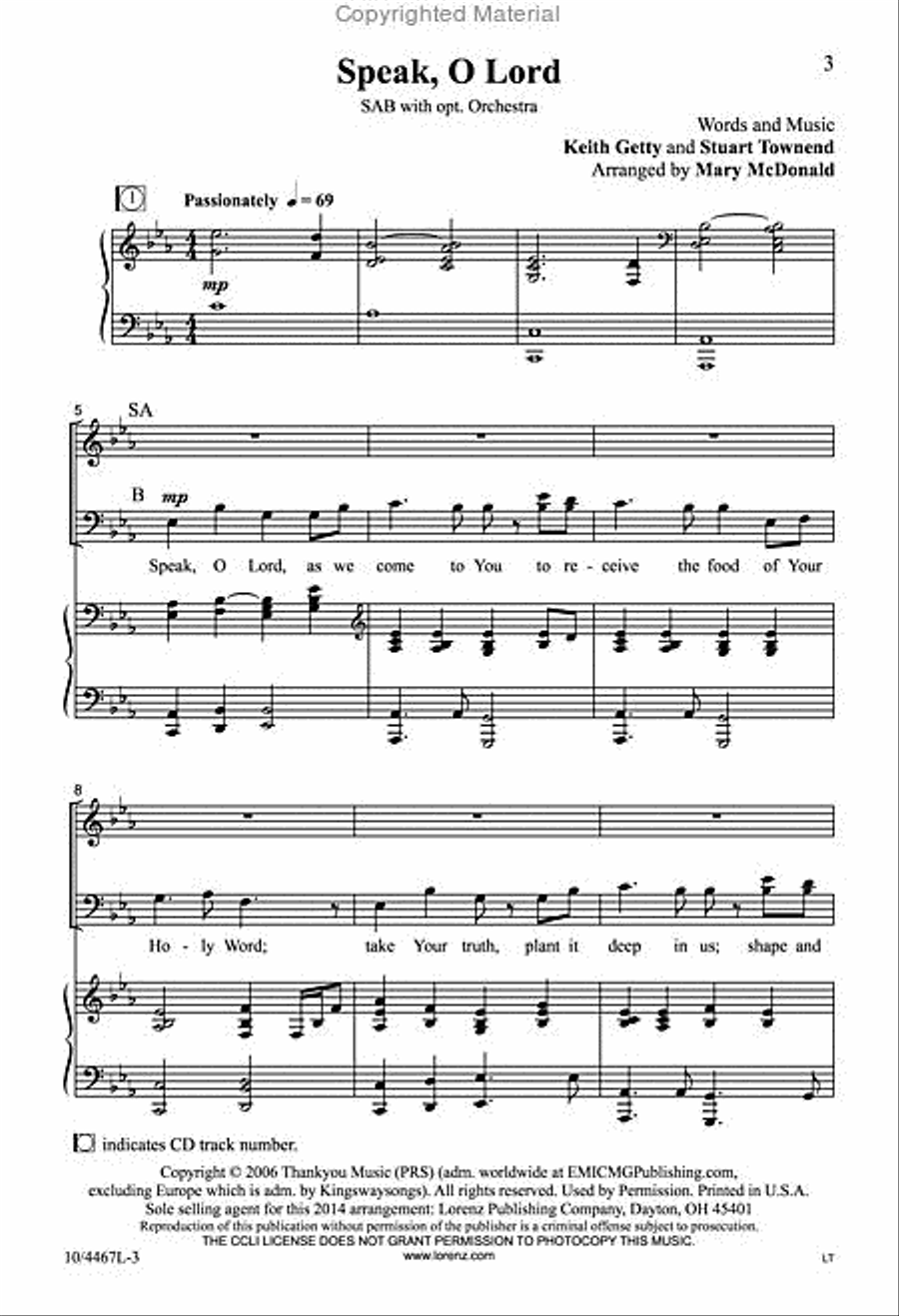 Speak, O Lord Speak, O Lord 3-Part scores gallery preview page 2