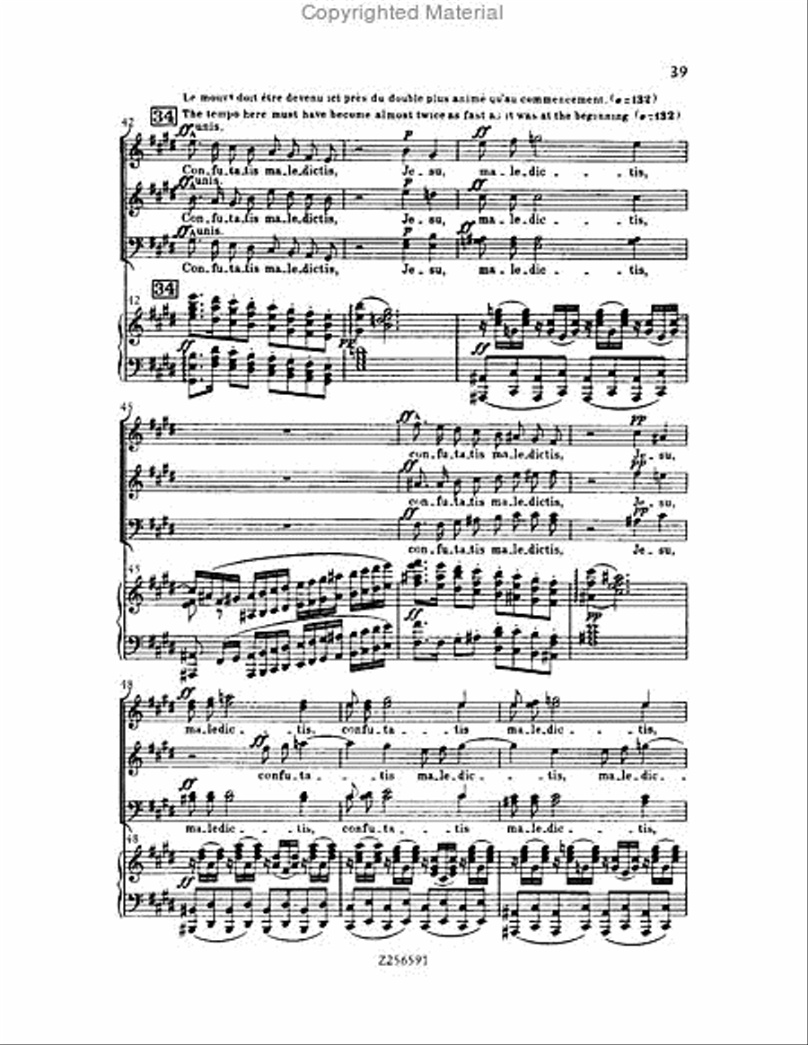 Grande Messe du Morts, H 75 Choir scores gallery preview page 39