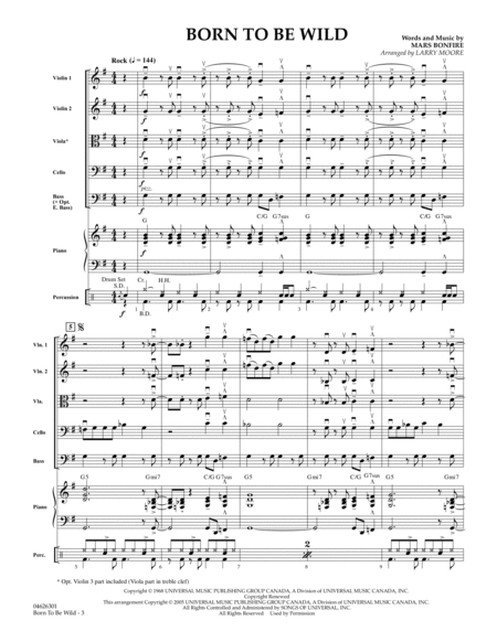 Born To Be Wild - Conductor Score (Full Score)