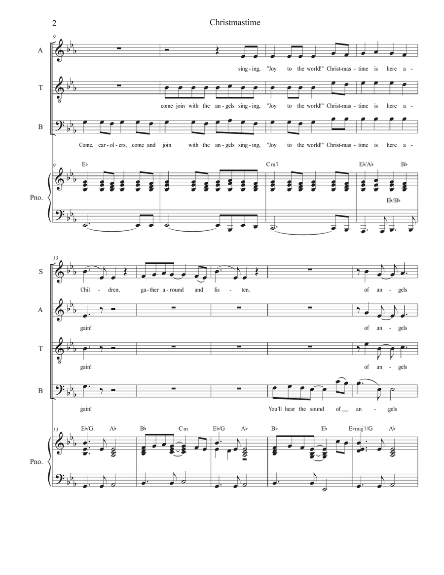 Christmastime Piano, Vocal scores gallery preview page 2