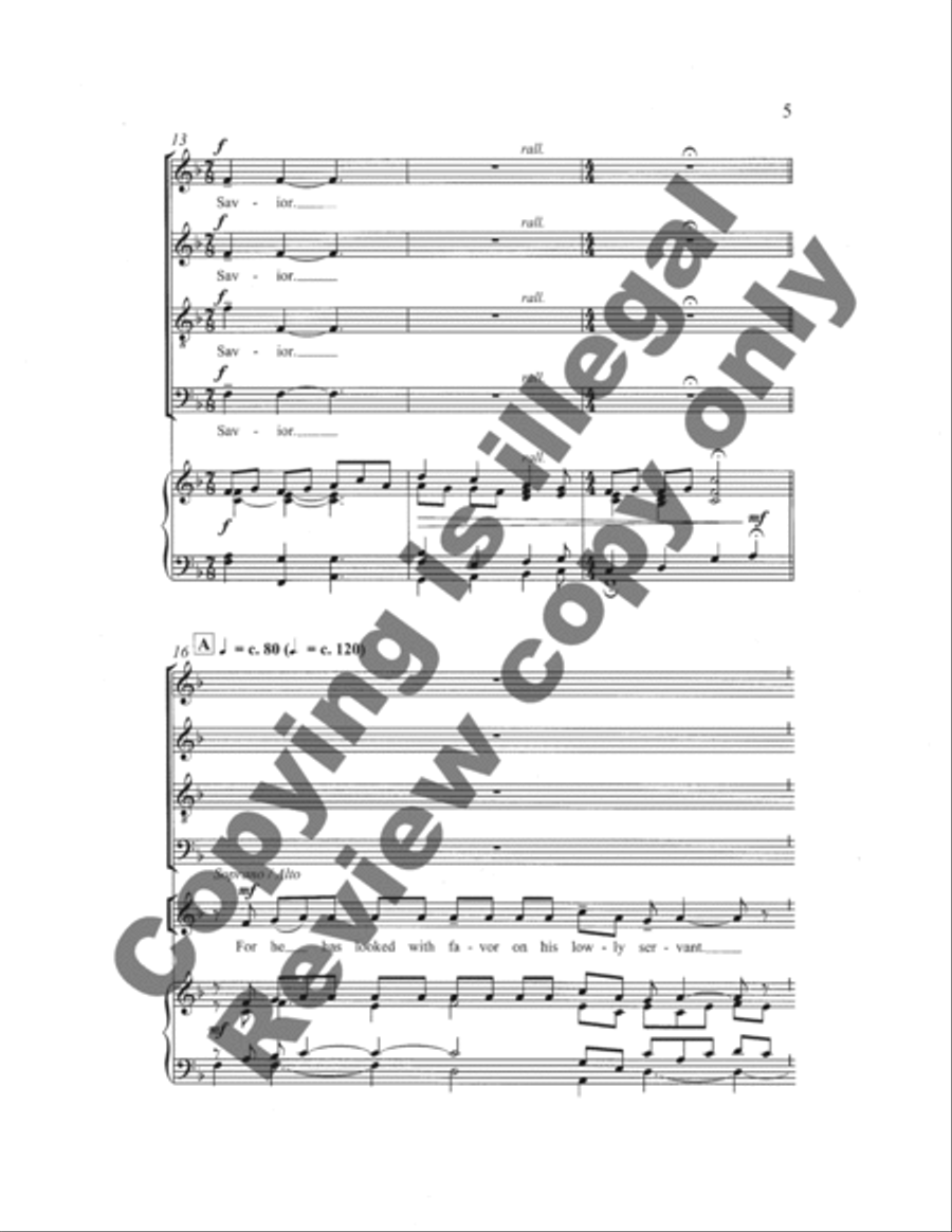 Magnificat Magnificat 4-Part scores gallery preview page 5