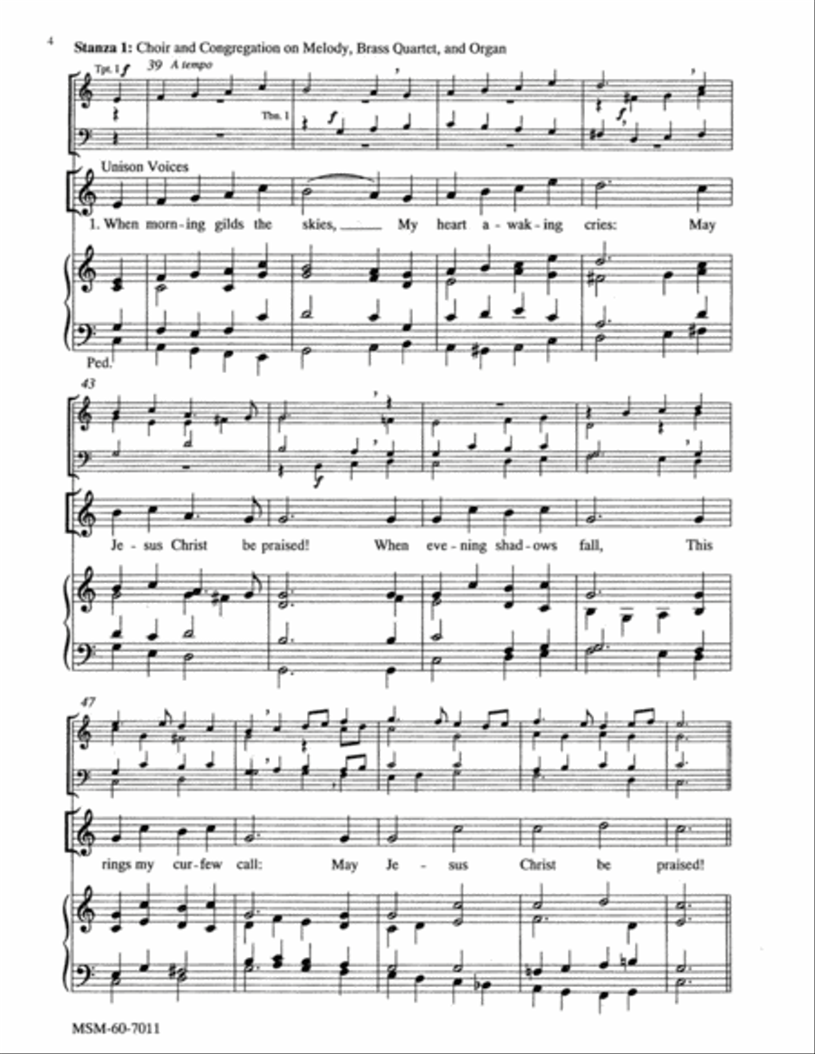 When Morning Gilds the Skies Choir scores gallery preview page 4