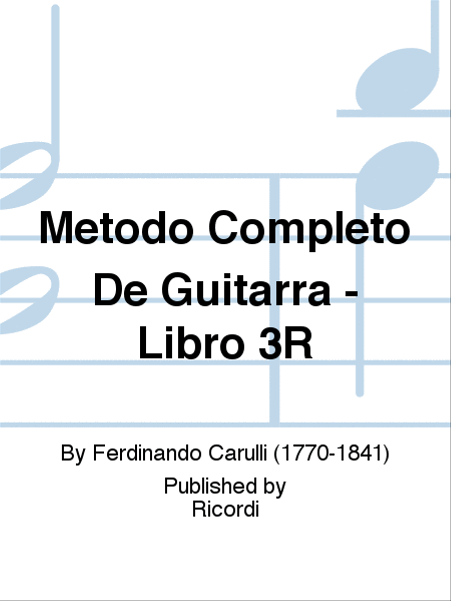 Metodo Completo De Guitarra - Libro 3R Classical Guitar scores gallery preview page 1