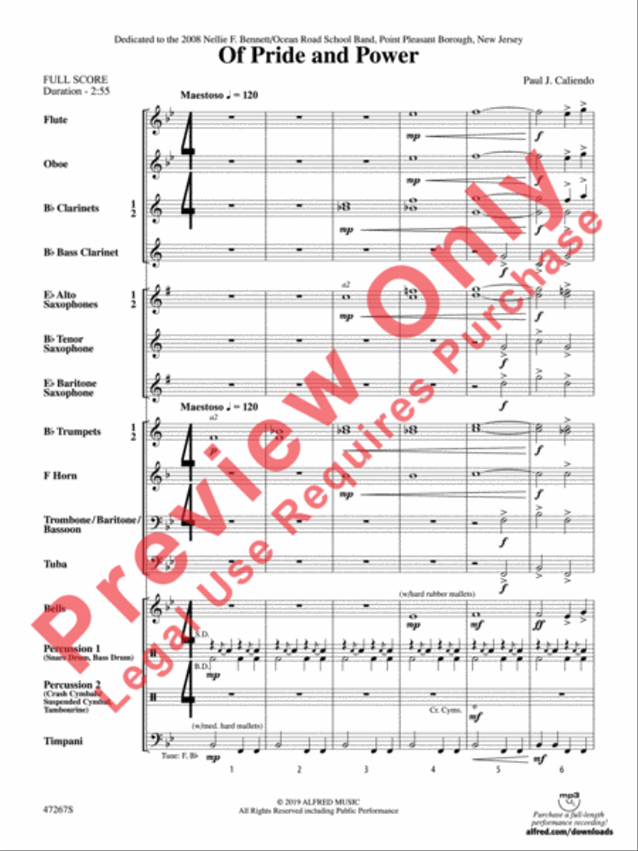 Of Pride and Power Concert Band scores gallery preview page 3