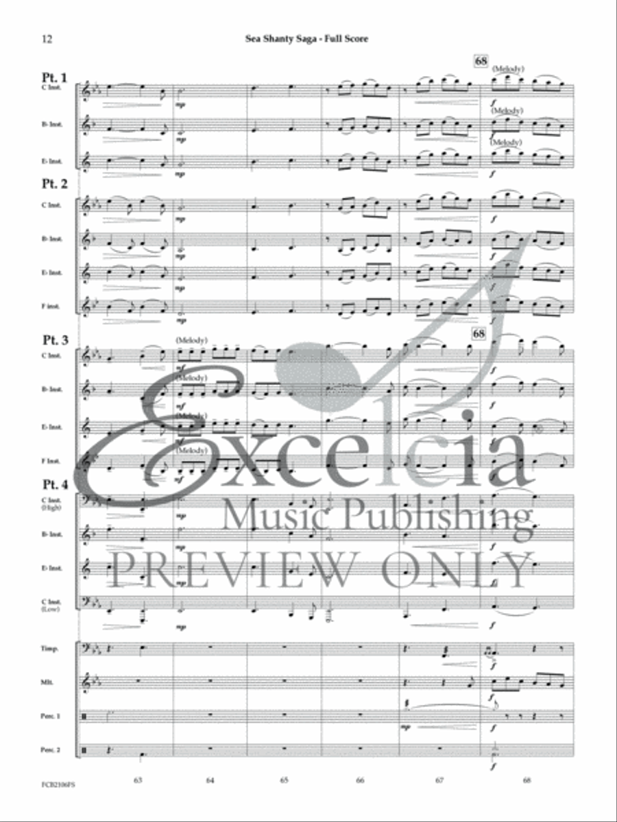 Sea Shanty Saga Sea Shanty Saga Concert Band scores gallery preview page 13